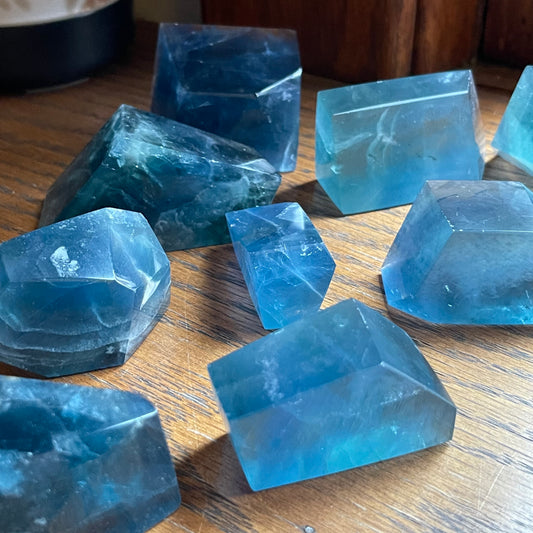 Ocean Blue Fluorite Freeforms