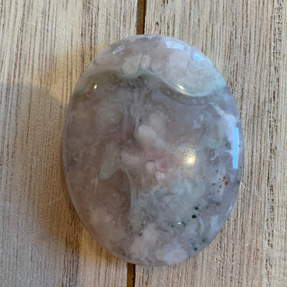 Flower Agate Worry Stones