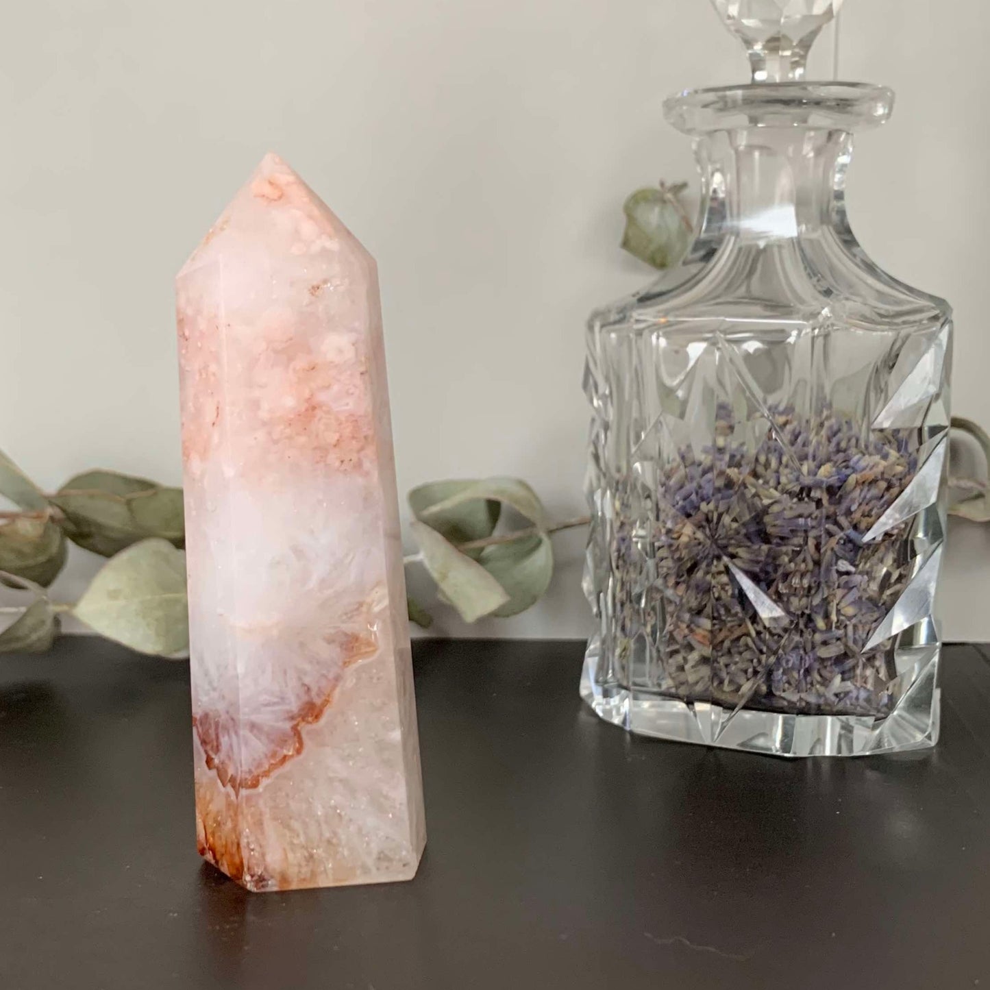 Carnelian Flower Agate Tower