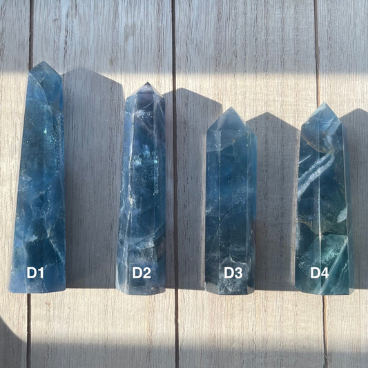 Blue + Blue-Green Fluorite Towers // Sizes in Description