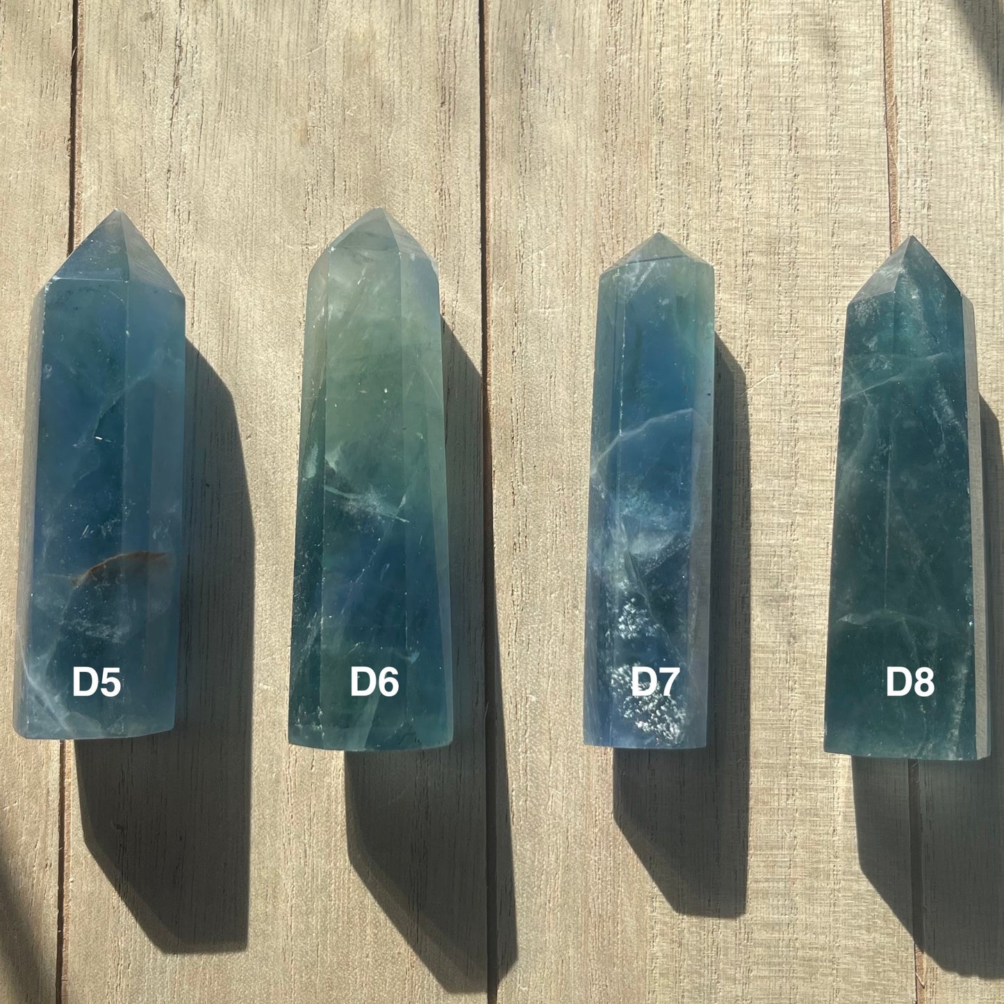 Blue + Blue-Green Fluorite Towers // Sizes in Description