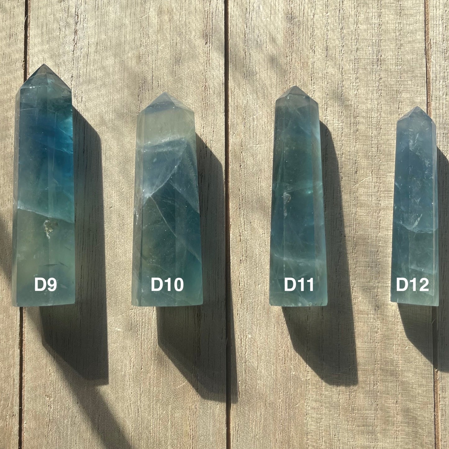 Blue + Blue-Green Fluorite Towers // Sizes in Description