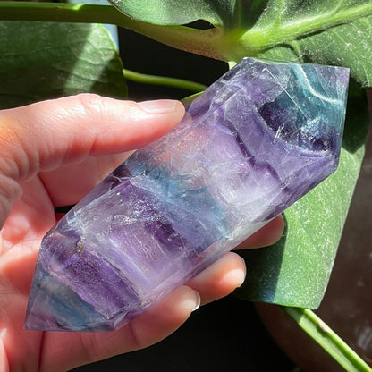 Fluorite Double Terminated Points (Large) // Rainbows + Gorgeous Quality