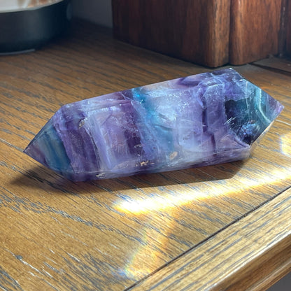 Fluorite Double Terminated Points (Large) // Rainbows + Gorgeous Quality