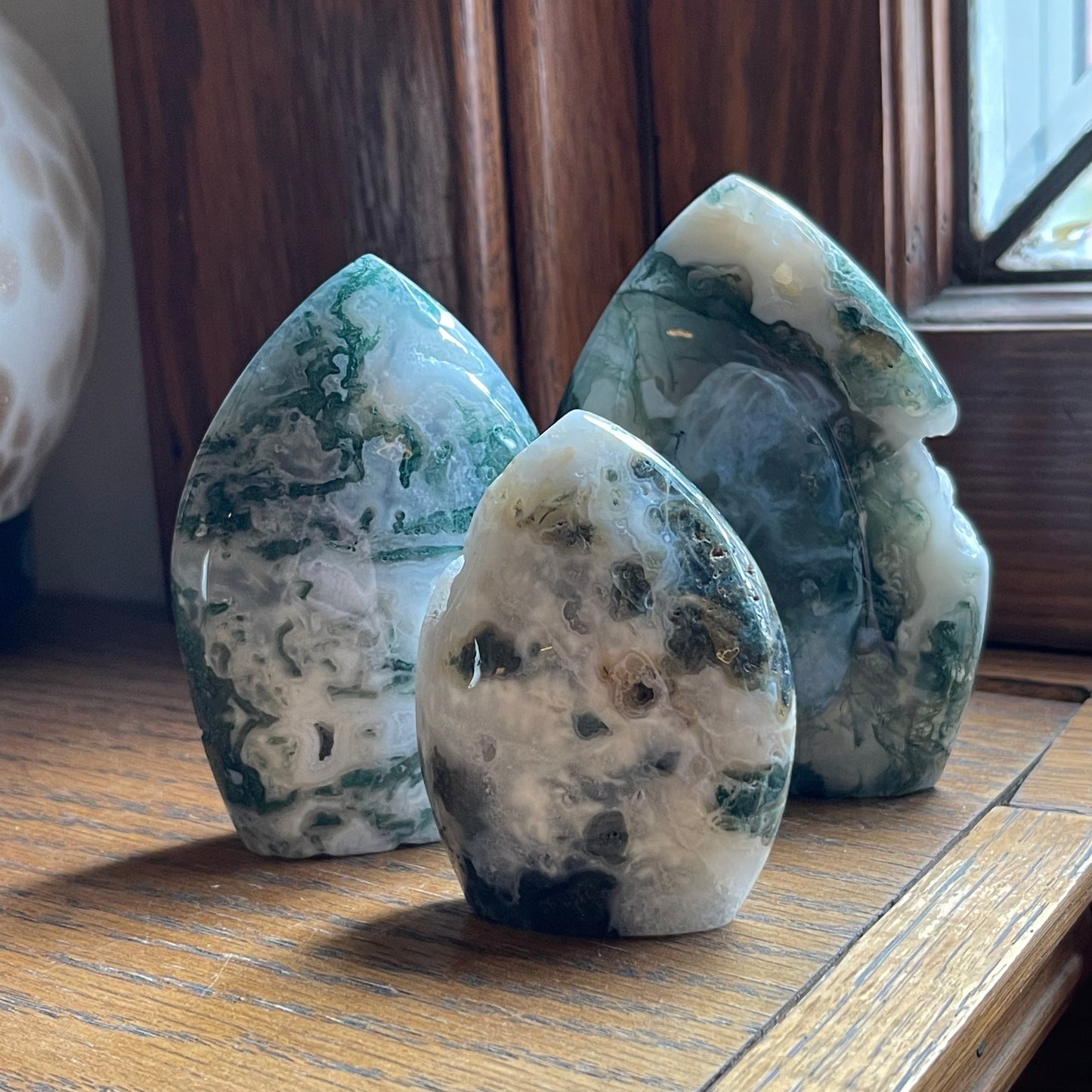 Moss Agate Flames // 2.5" - 4" high