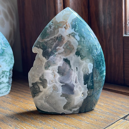 Moss Agate Flames // 2.5" - 4" high