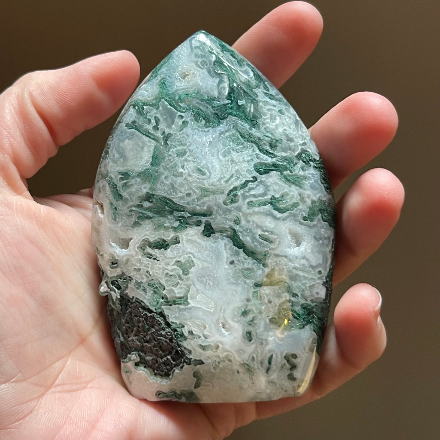 Moss Agate Flames // 2.5" - 4" high