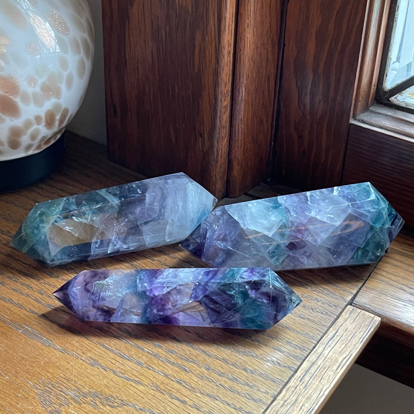 Fluorite Double Terminated Points (Large) // Rainbows + Gorgeous Quality