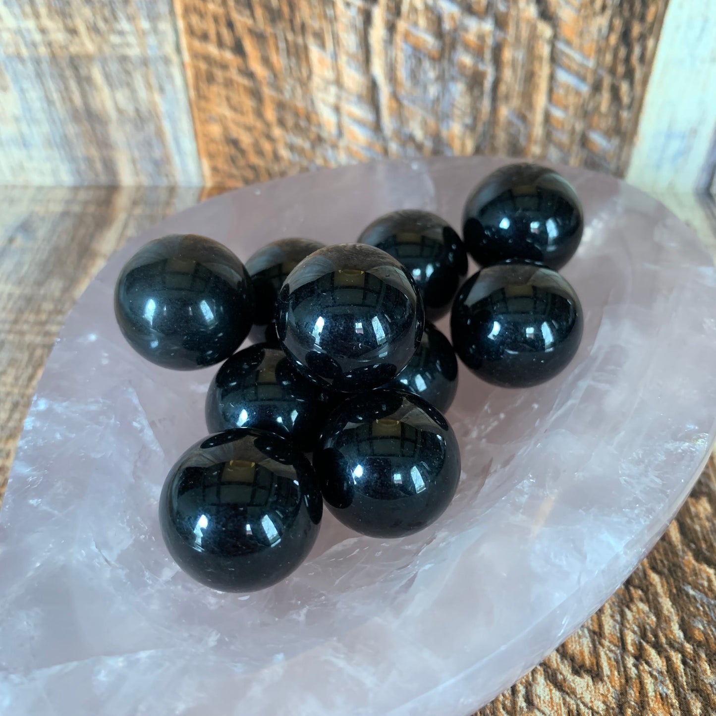 Mini Black Obsidian Spheres