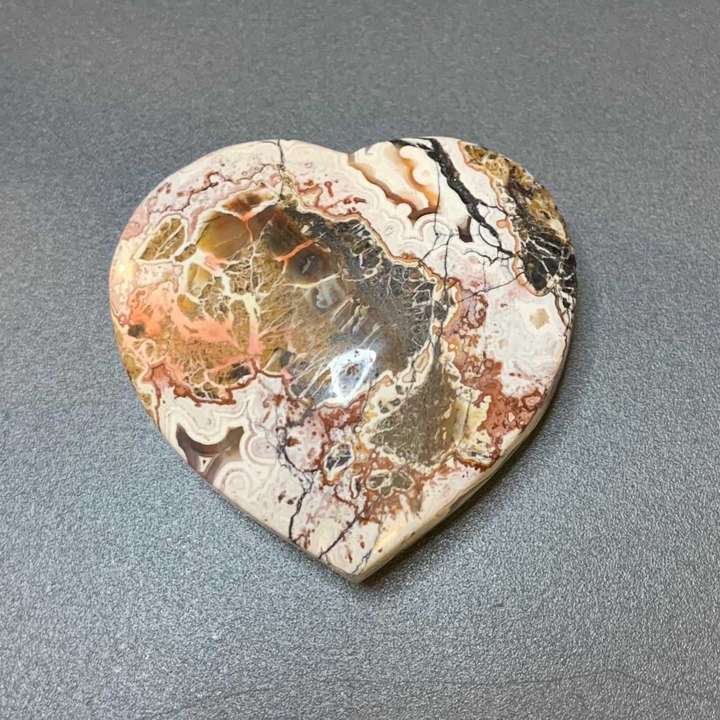 Crazy Lace Agate Hearts