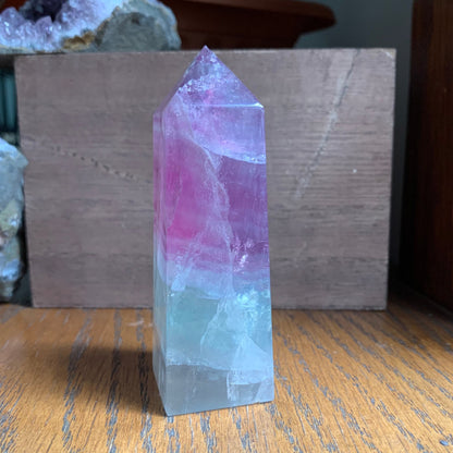 Banded Watermelon Fluorite Obelisk Towers