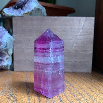 Banded Watermelon Fluorite Obelisk Towers