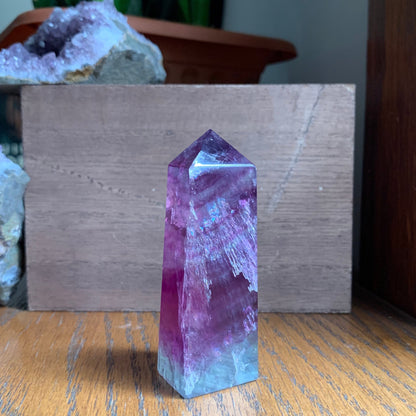 Banded Watermelon Fluorite Obelisk Towers