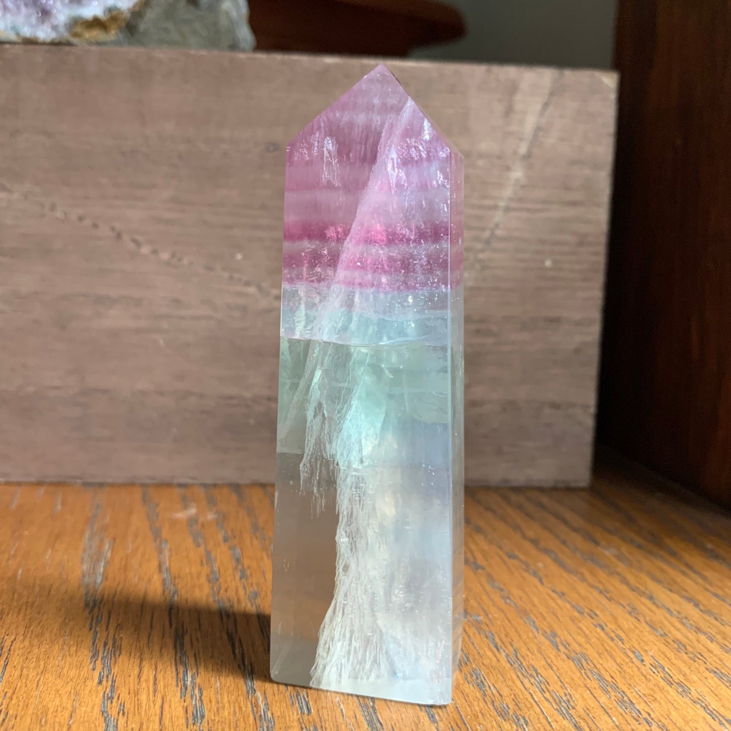 Banded Watermelon Fluorite Obelisk Towers