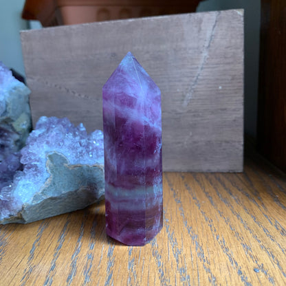 Magenta + Clear Fluorite Towers