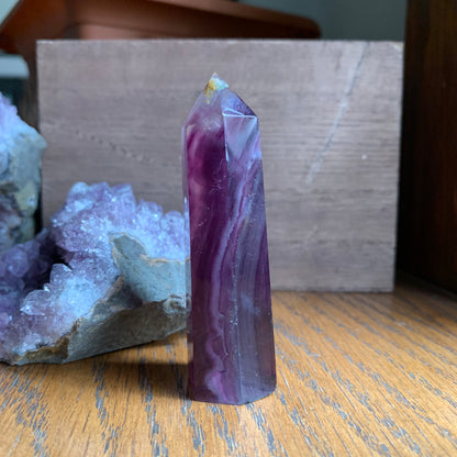 Magenta + Clear Fluorite Towers