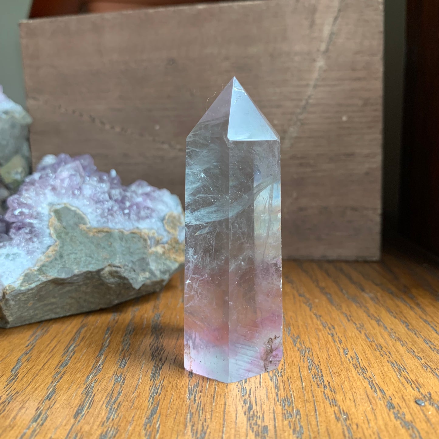 Magenta + Clear Fluorite Towers