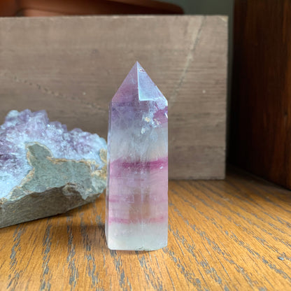 Magenta + Clear Fluorite Towers