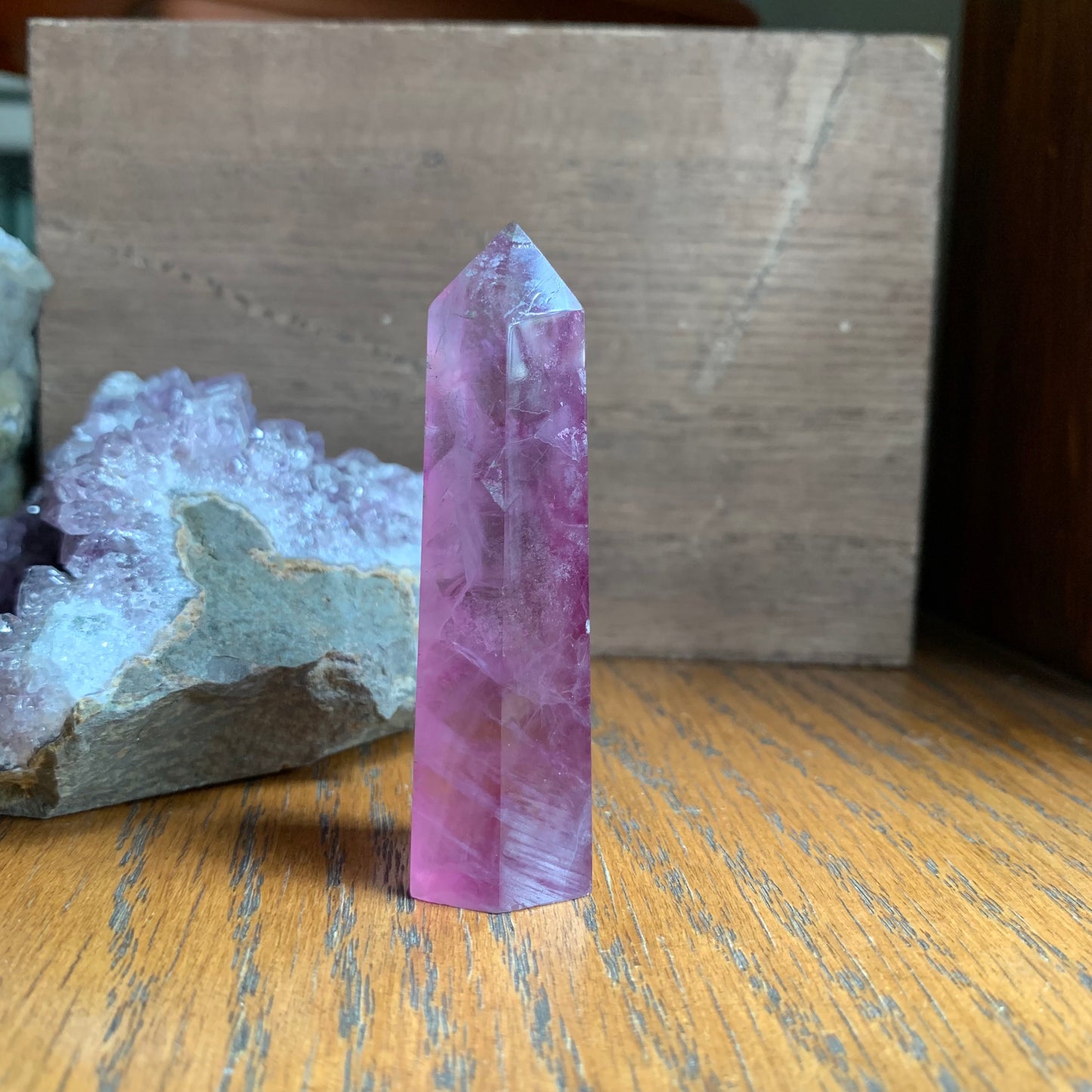 Magenta + Clear Fluorite Towers