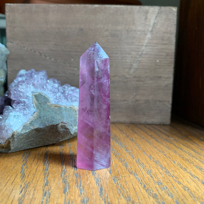 Magenta + Clear Fluorite Towers