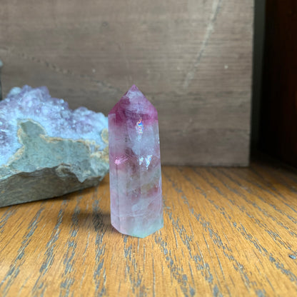 Magenta + Clear Fluorite Towers