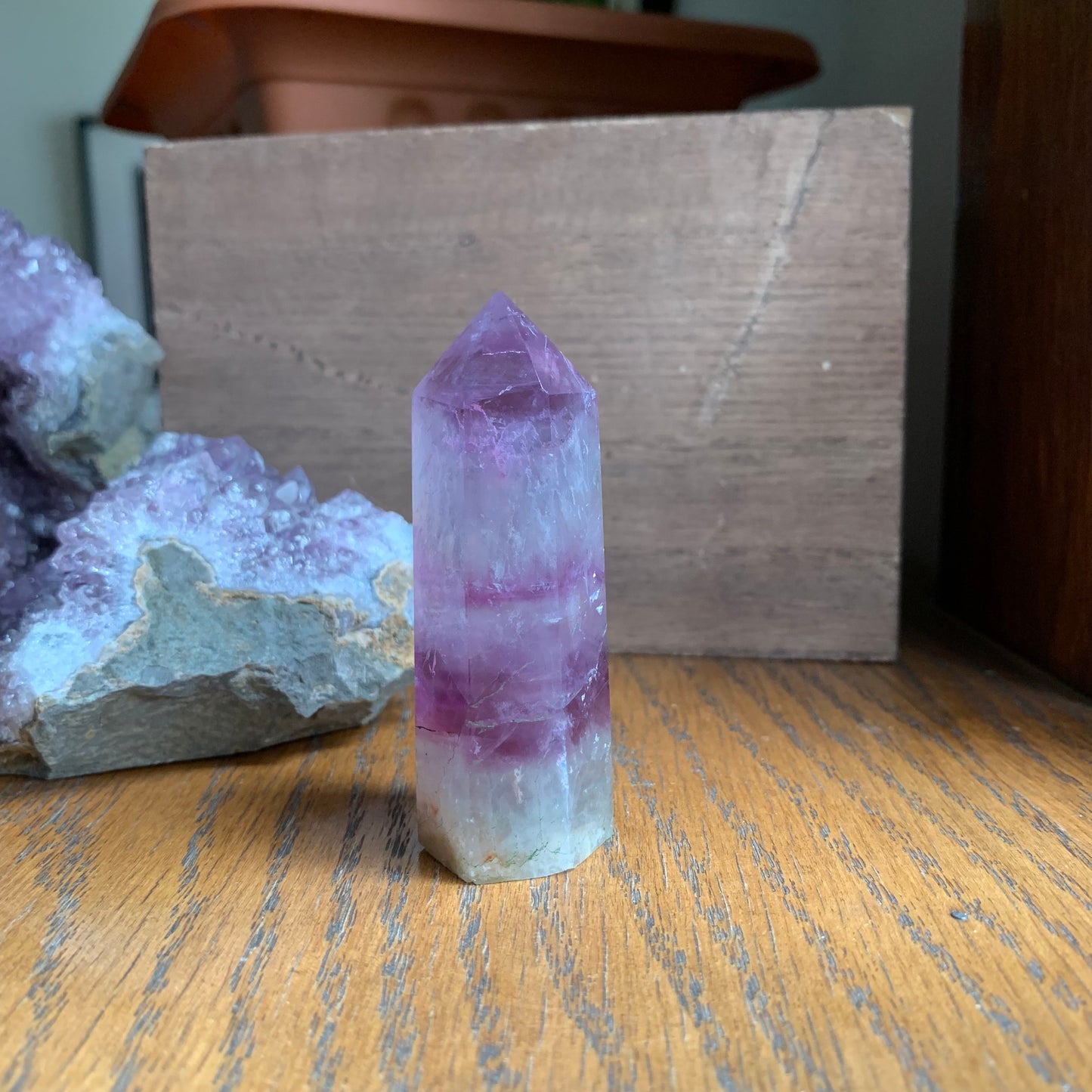 Magenta + Clear Fluorite Towers