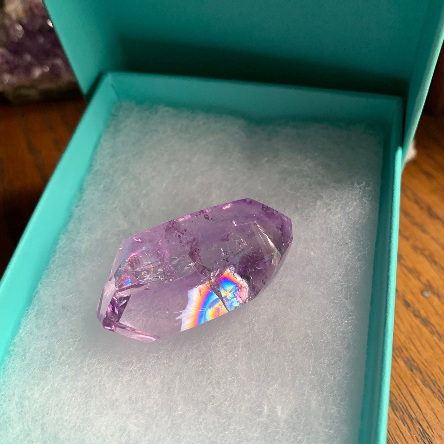 Amethyst Gem-Rainbow Freeforms