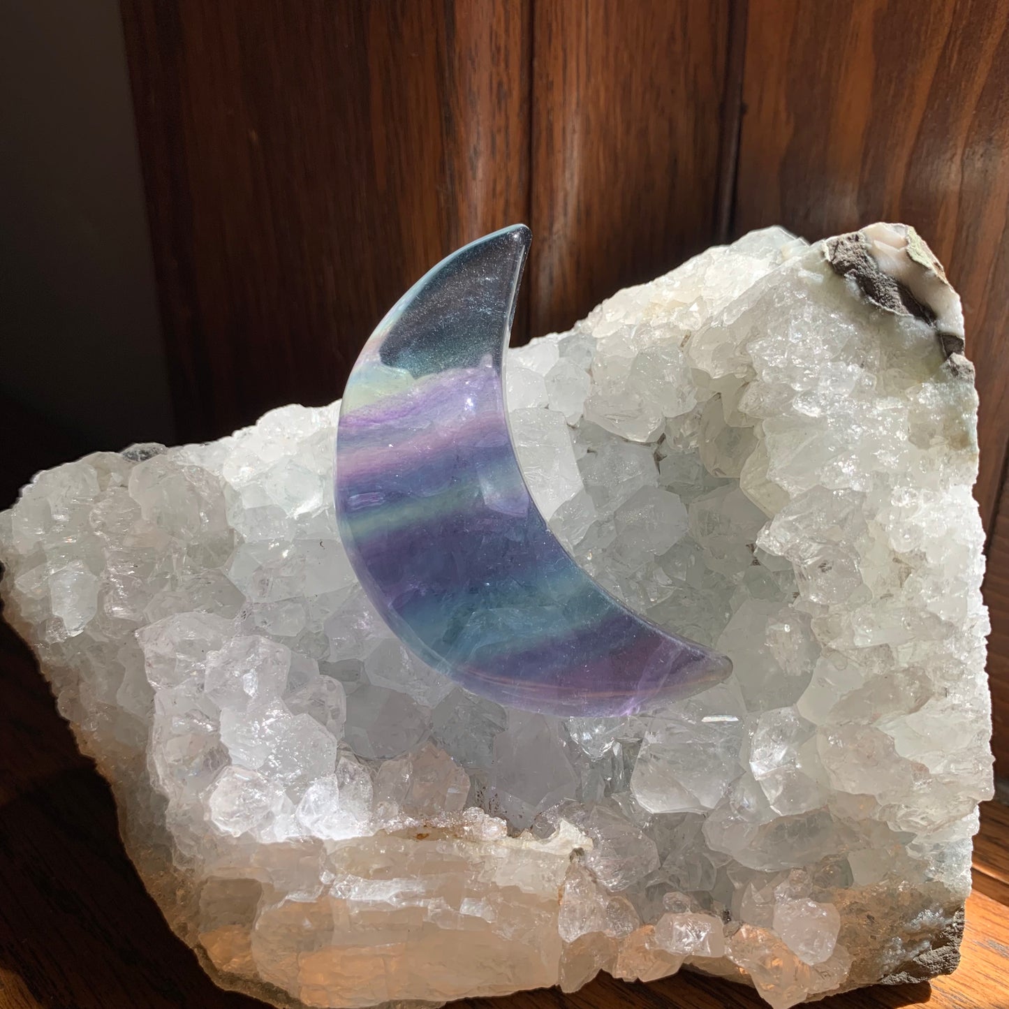 Banded Purple + Blue Fluorite Moons