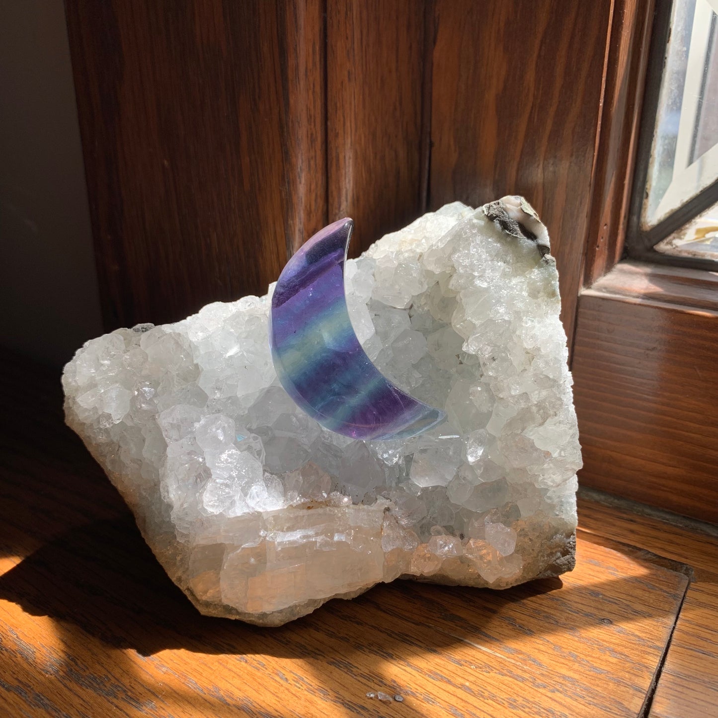 Banded Purple + Blue Fluorite Moons