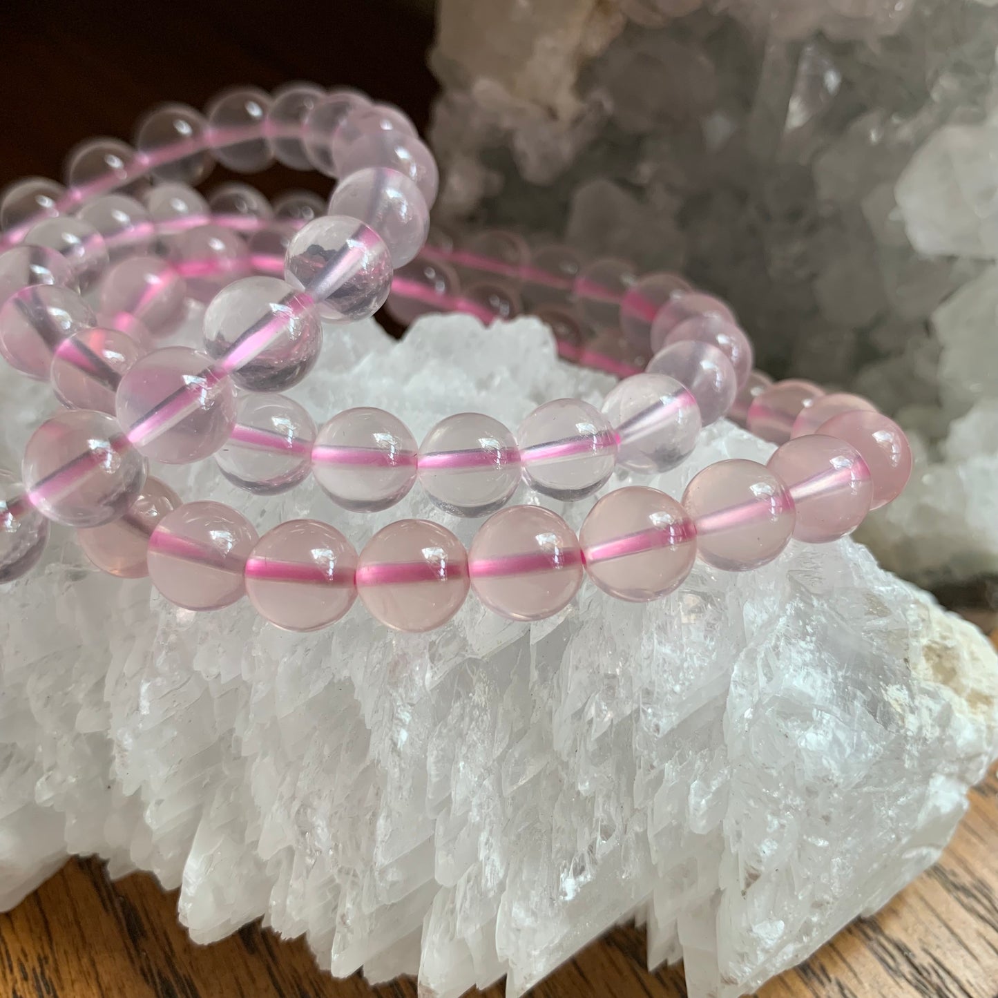 Mozambique Rose Quartz Bracelets