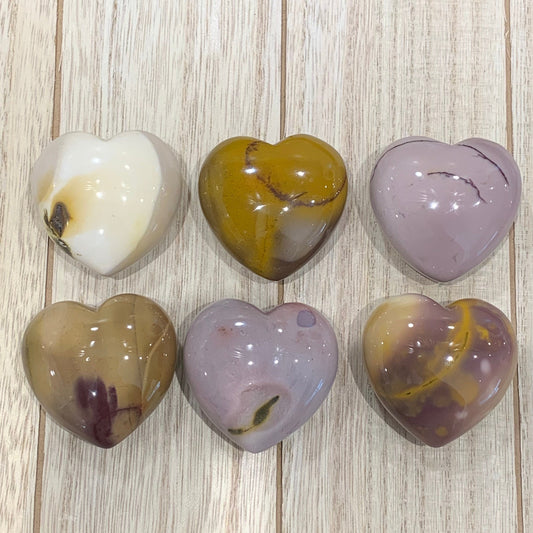 Mookaite Jasper Hearts