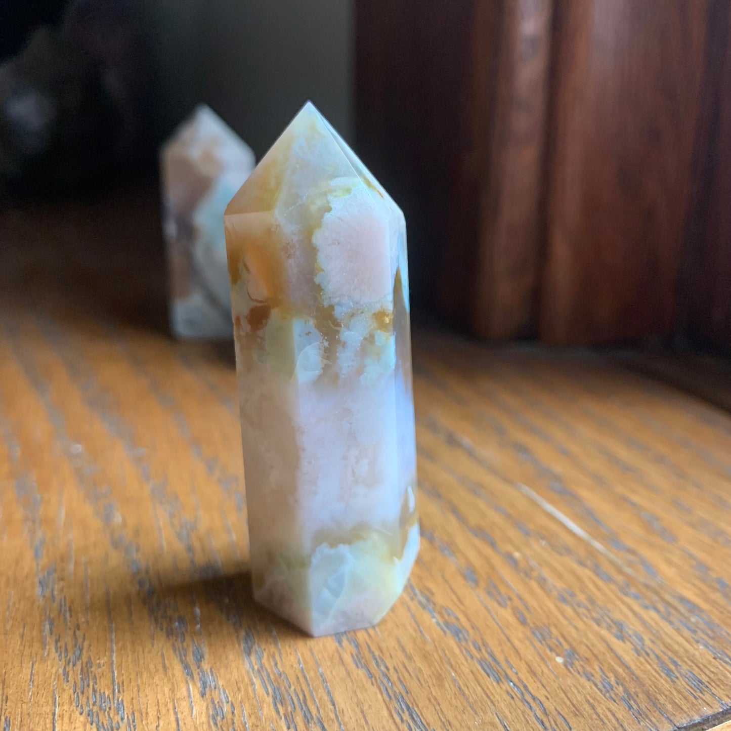 Green Flower Agate Towers - Multiple Listing