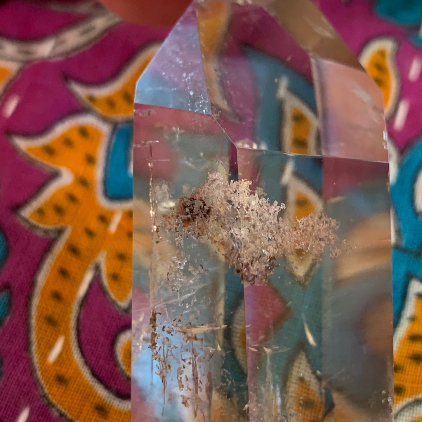 Light Smoky Garden Quartz Tower with Rutile and Rainbows