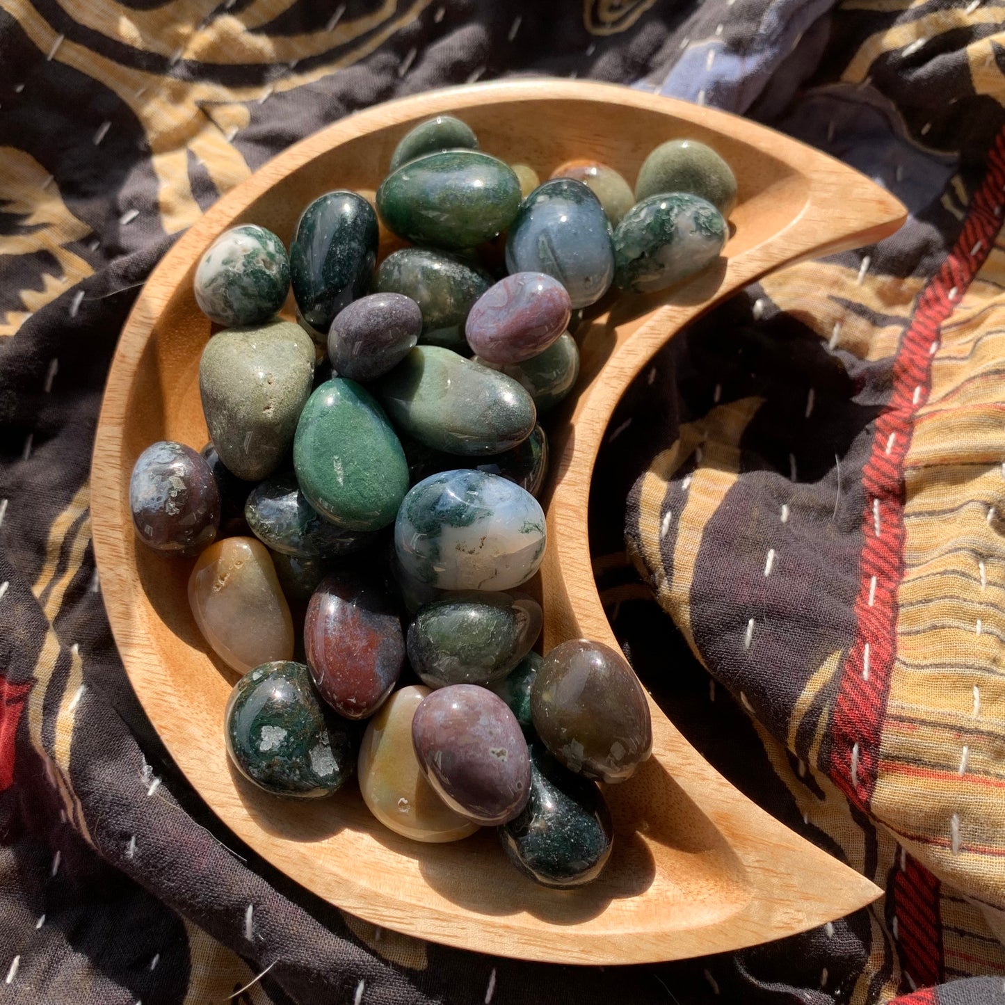 Moss Agate Tumbles