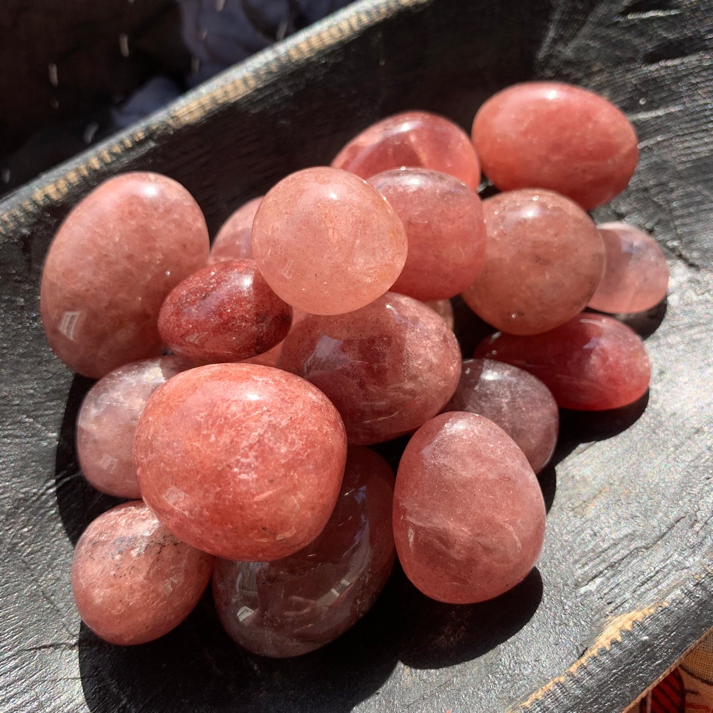 Strawberry Quartz Tumbles