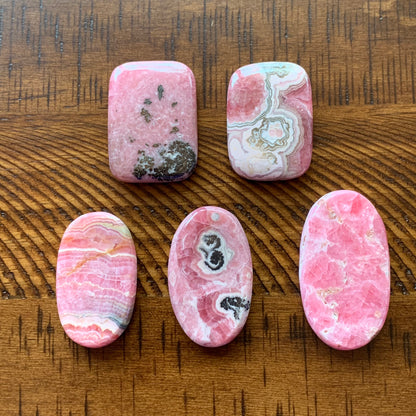 Rhodochrosite Palm Stones // Gemmy and Gorgeous - Direct from Argentina