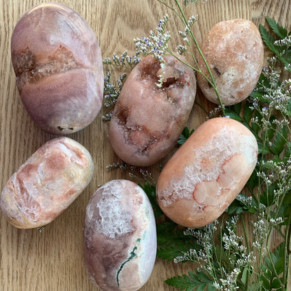 Excellent Quality Pink Amethyst Palm Stones from Brazil