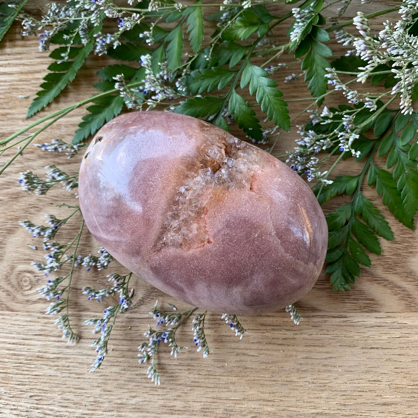 Excellent Quality Pink Amethyst Palm Stones from Brazil