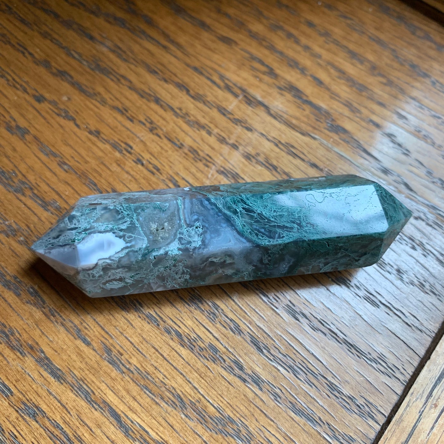 Moss Agate Double Terminated Points