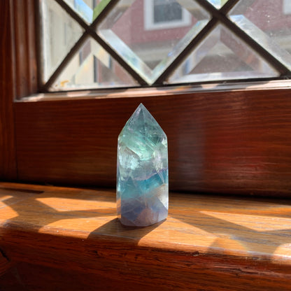 Stunning Clear, Purple + Blue Fluorite Towers