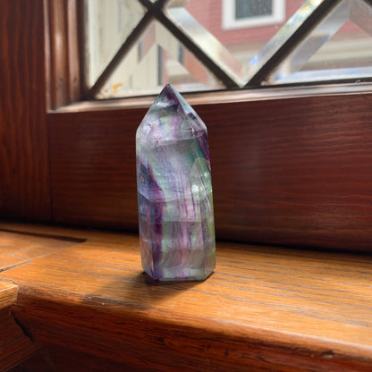 Stunning Clear, Purple + Blue Fluorite Towers