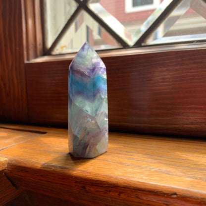 Stunning Clear, Purple + Blue Fluorite Towers