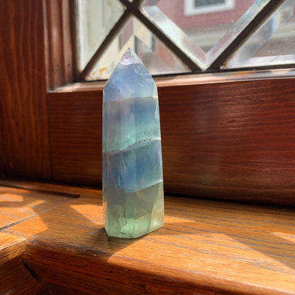 Stunning Clear, Purple + Blue Fluorite Towers