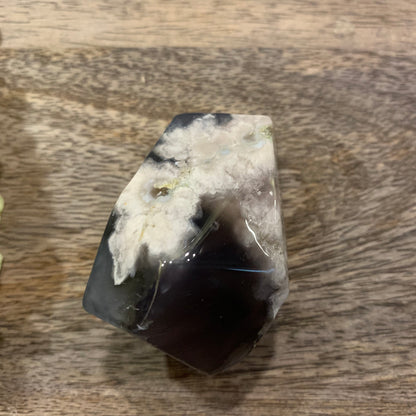 Black Flower Agate Freeforms