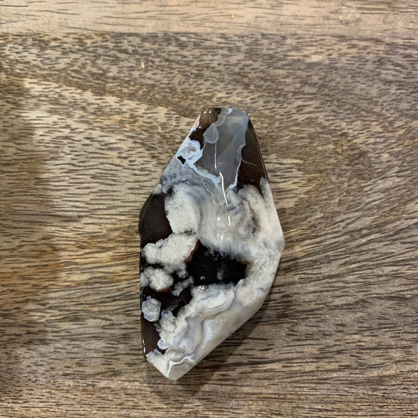 Black Flower Agate Freeforms