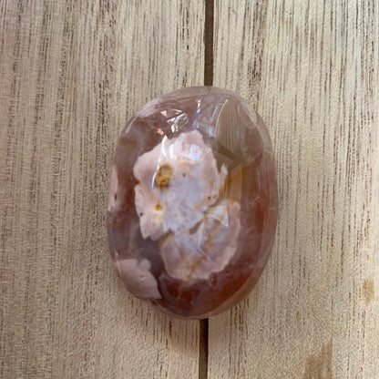 Flower Agate Palm Stones - Mini Size // 1.5" h x 1" w