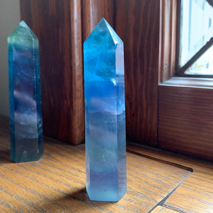 Ocean Blue Banded Fluorite Towers