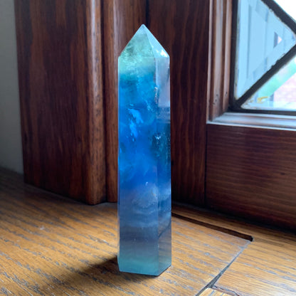 Ocean Blue Banded Fluorite Towers