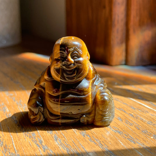 Tiger's Eye Happy Buddha