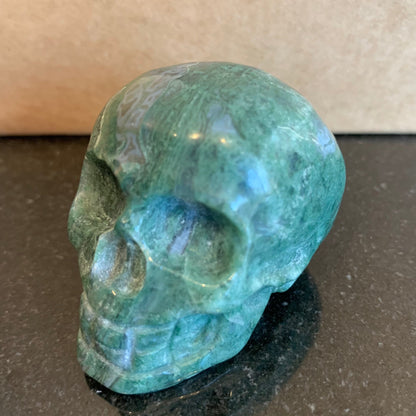 Moss Agate Skulls